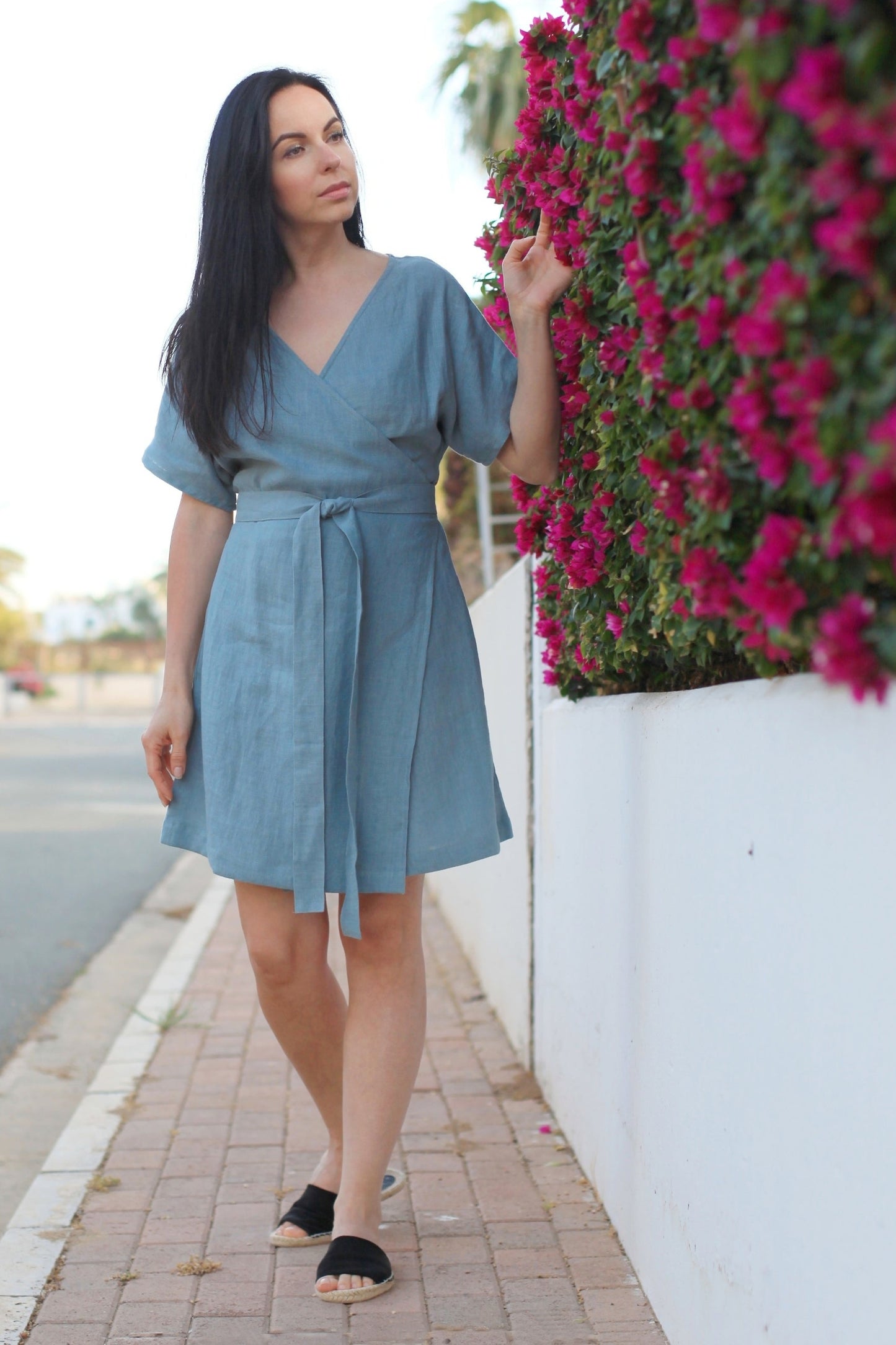 Emma mini linen dress