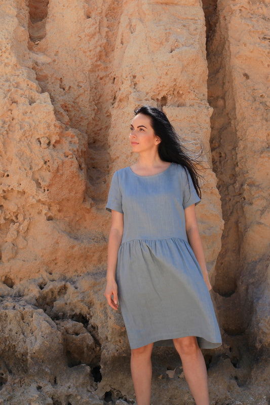 Amelia linen dress